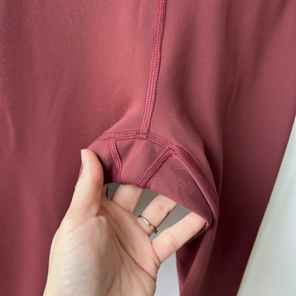 Lululemon Wunder Train Highrise crop leggings, Savannah red, Size 6 B159